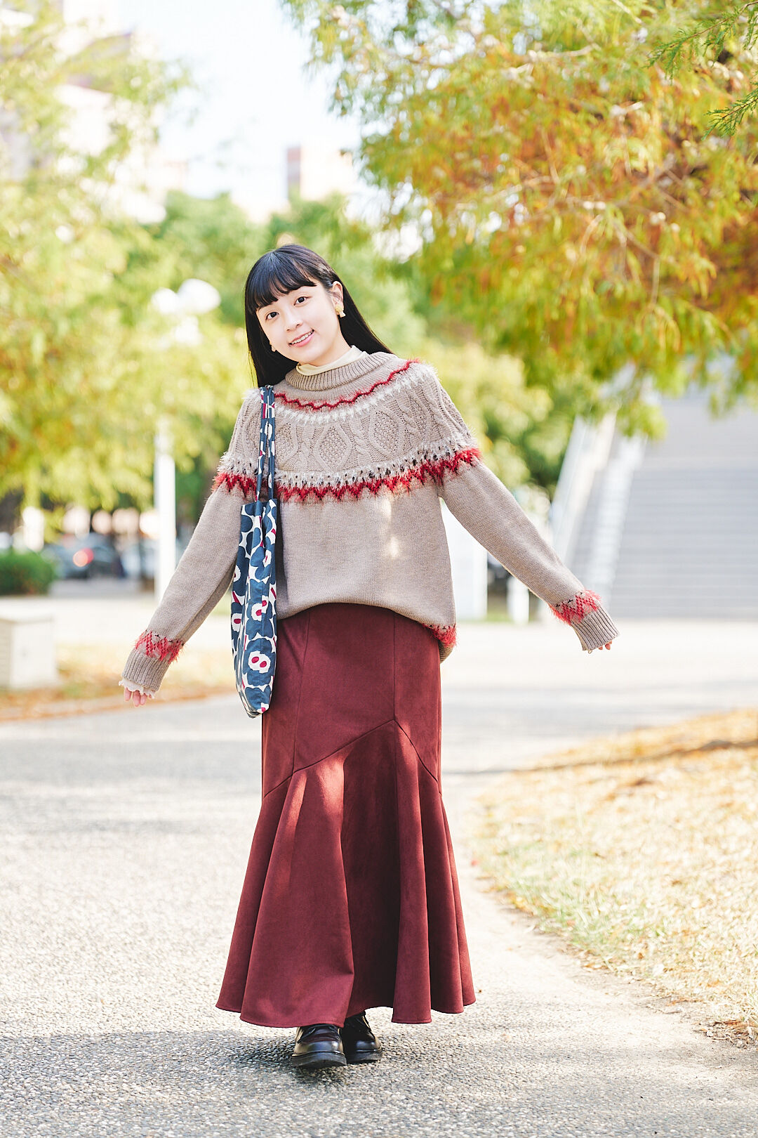 北國歲月！費爾島圖案毛衣(兩色-摩卡)