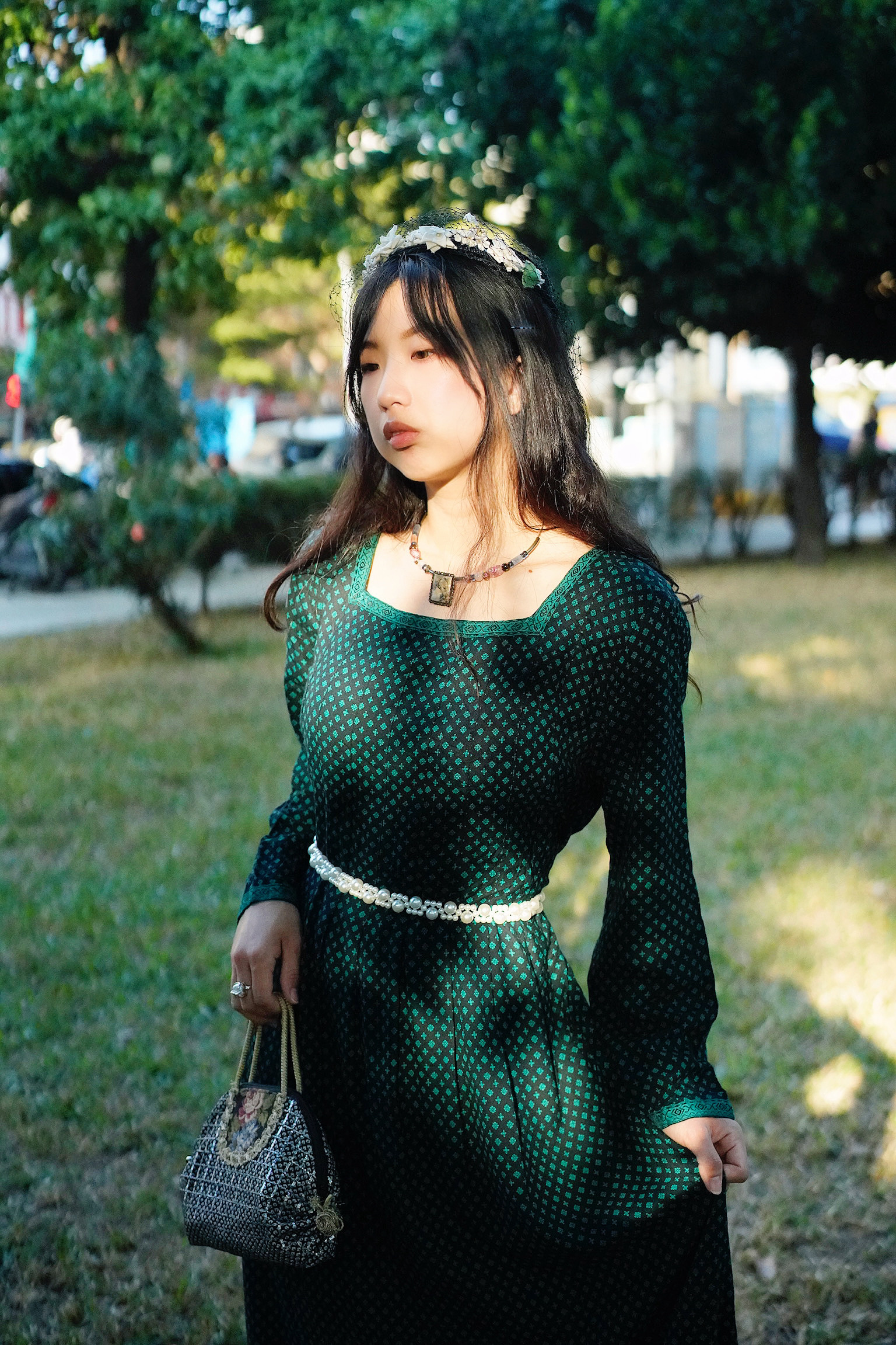 Vintage Dress / 森林系方領草原風洋裝