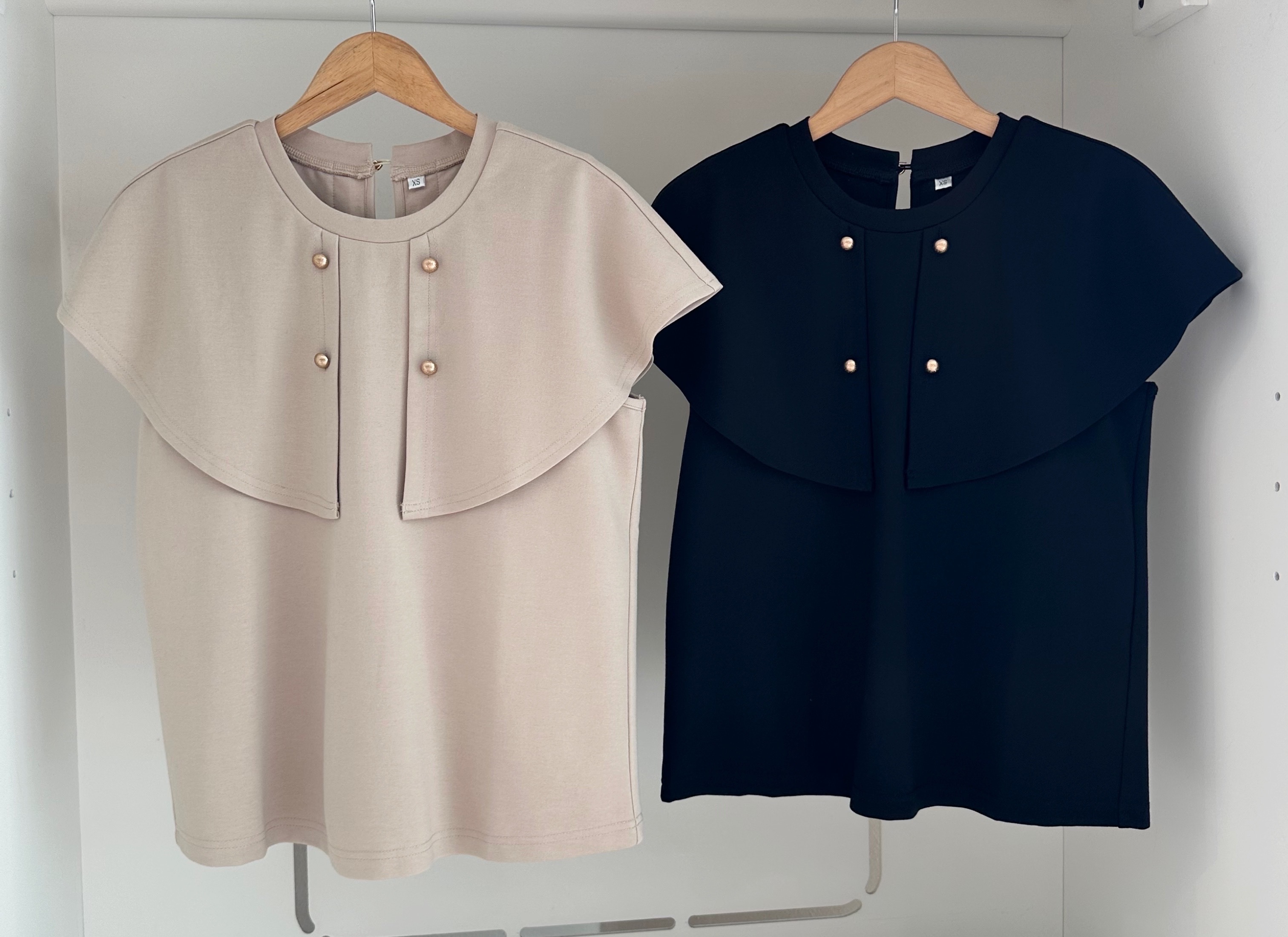 SOFT FABRIC CAPE SLEEVE BLOUSE