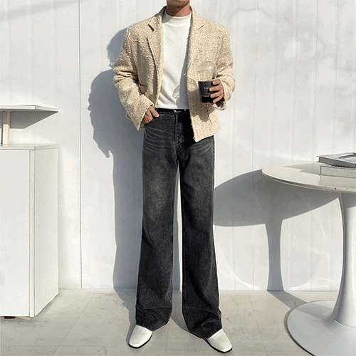 圈圈短款粗花呢小香外套