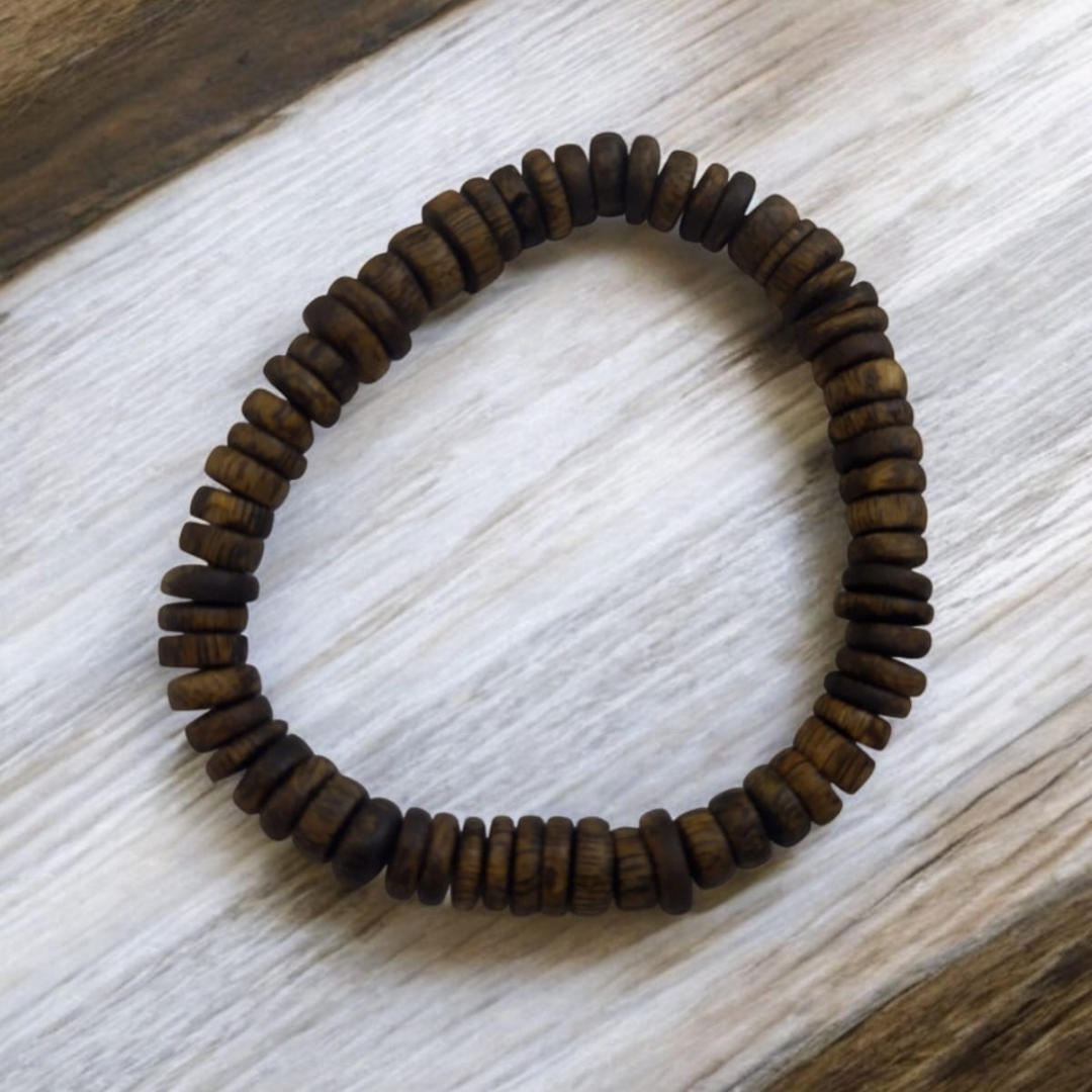 HKAF1214-015 天然越南綠棋楠6mm+隨形片沉香手串(經師傅開光)(A15)