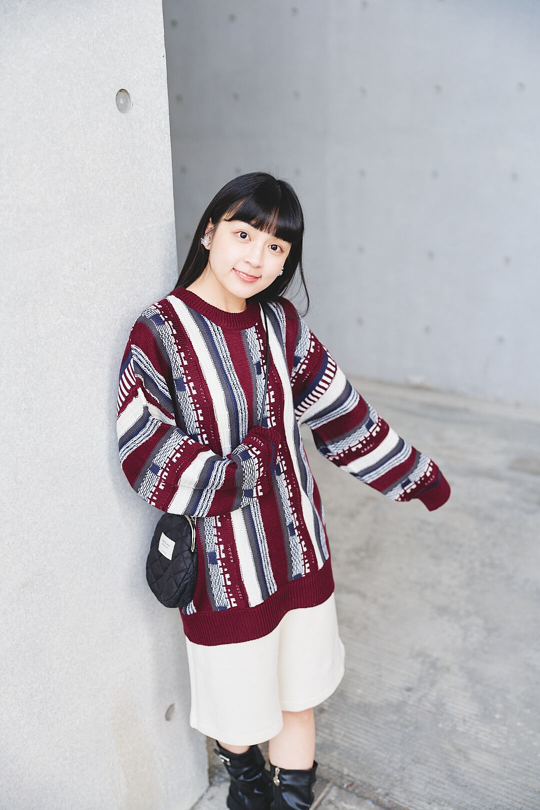 (限量)瀨戶內暖陽！復古幾何圖騰毛衣(三色-酒紅)