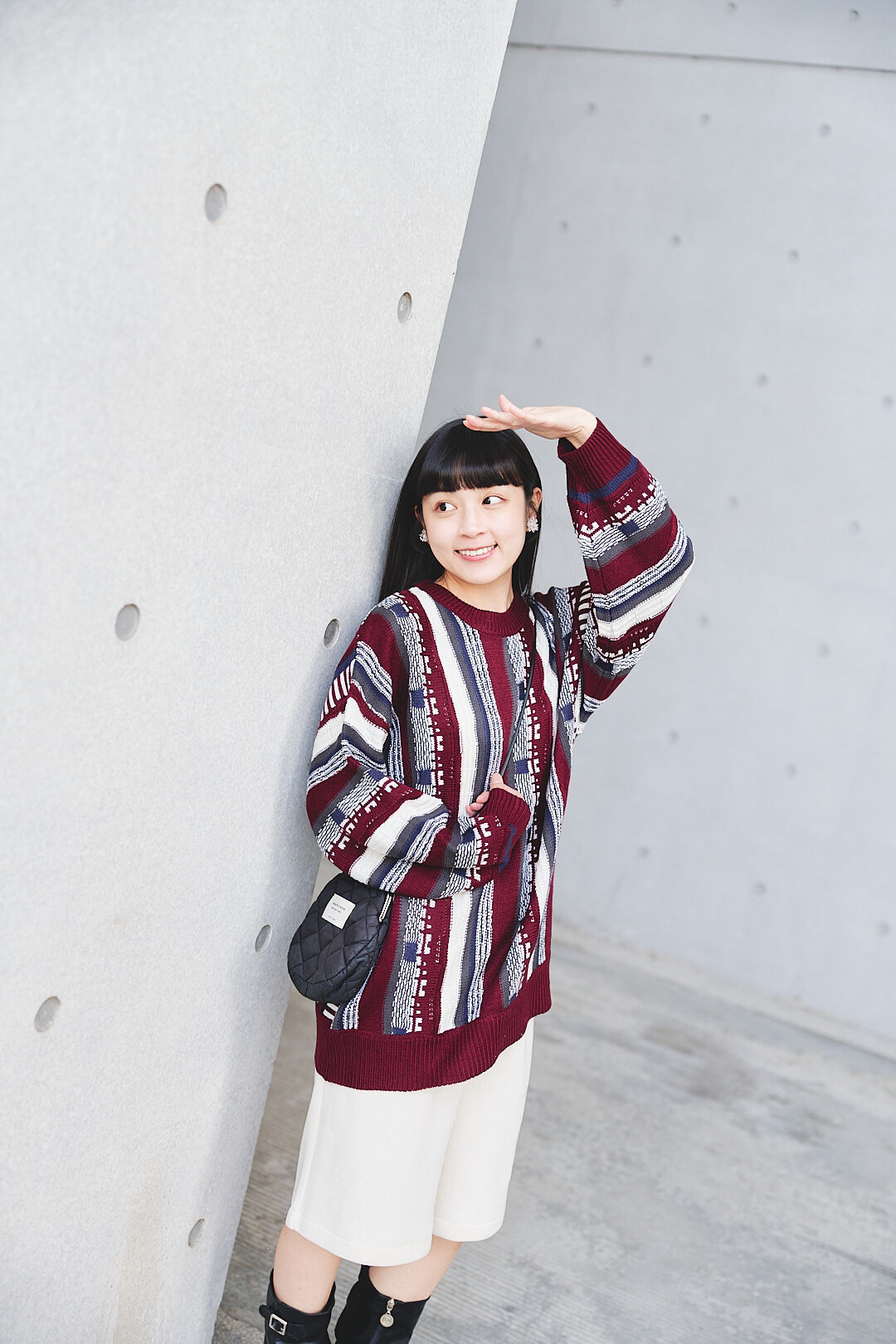 (限量)瀨戶內暖陽！復古幾何圖騰毛衣(三色-酒紅)