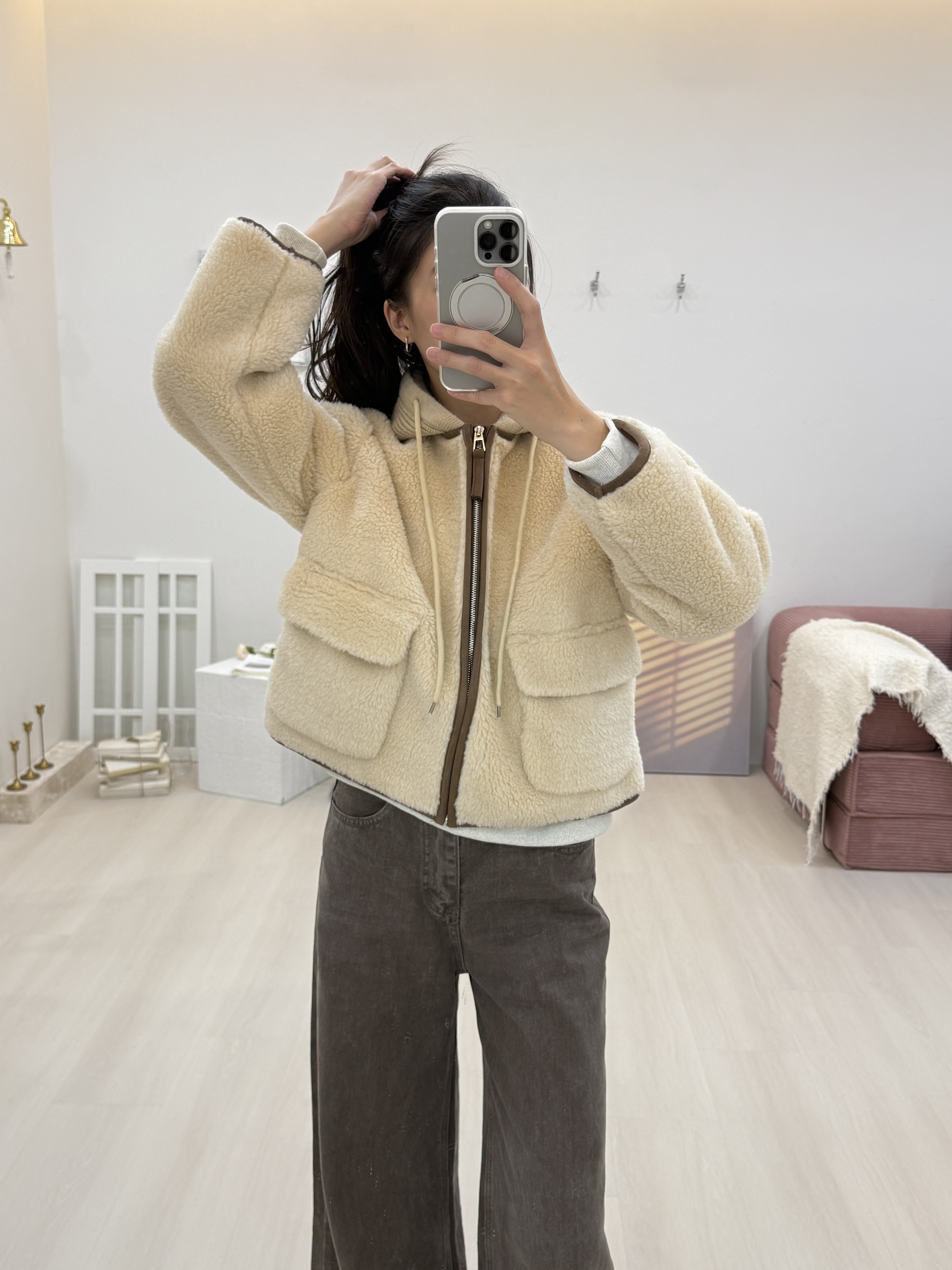 可拆針織帽熊熊外套*2色