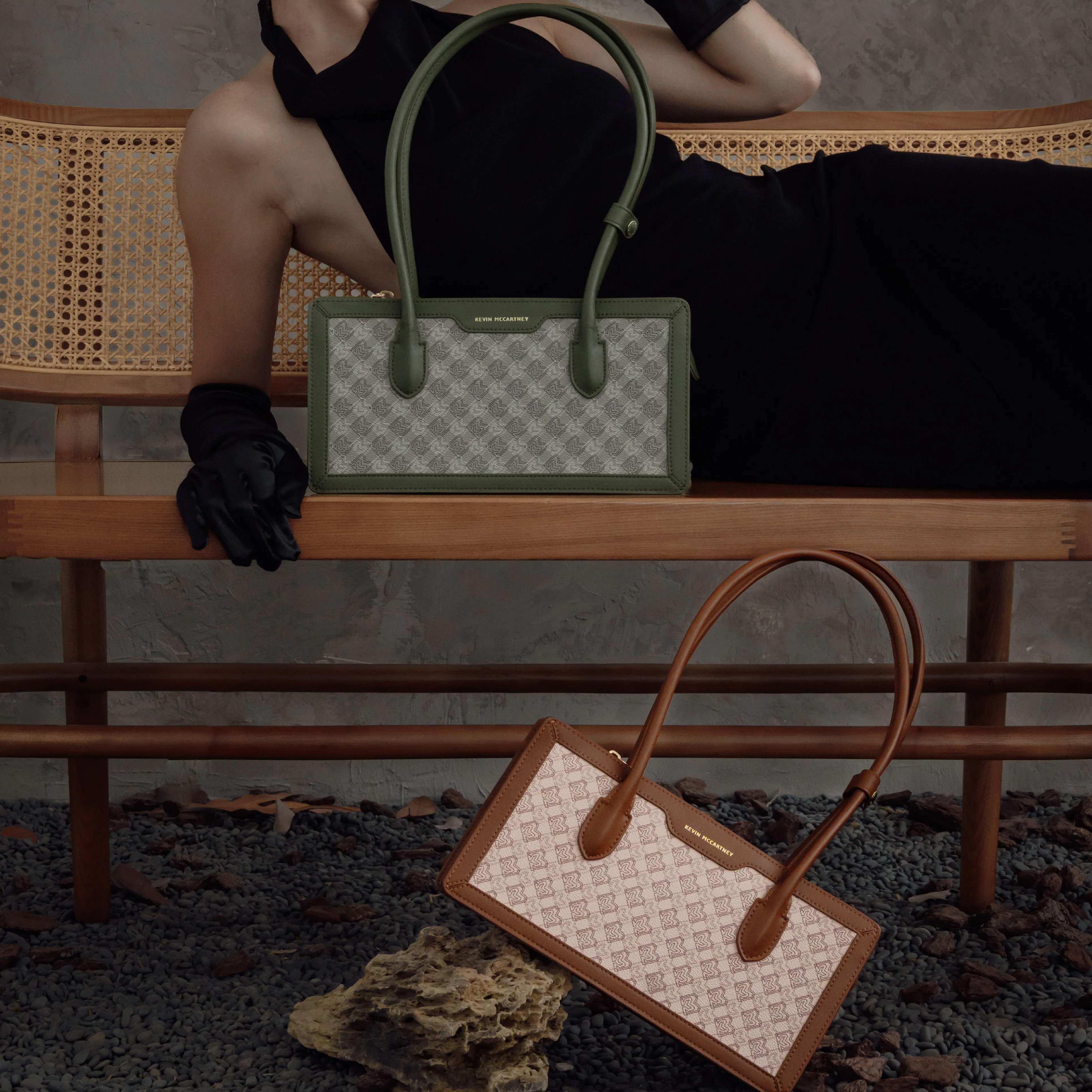 老花長型肩背包 | 2色