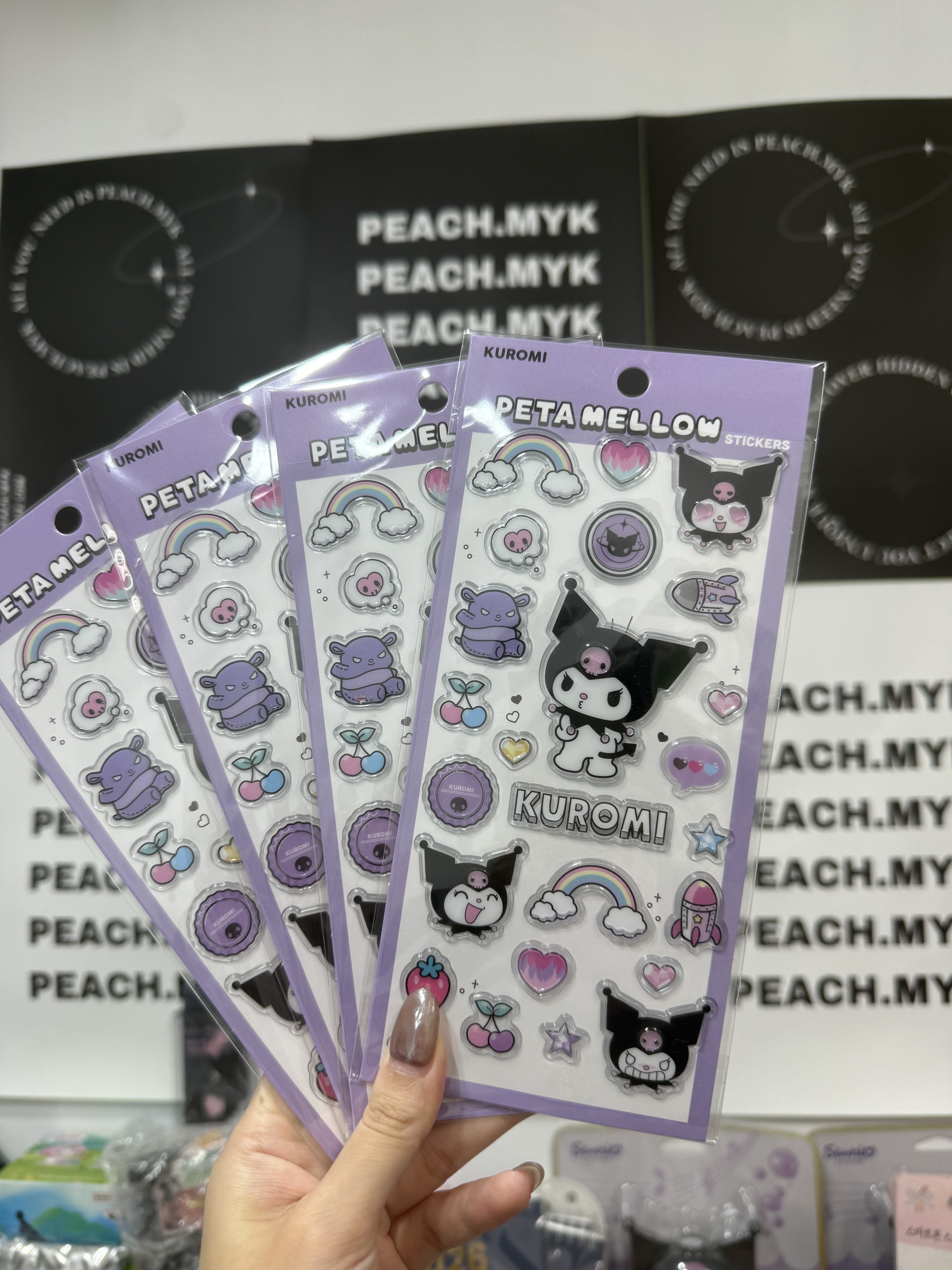 (現貨) kuromi peat mellow stickers
