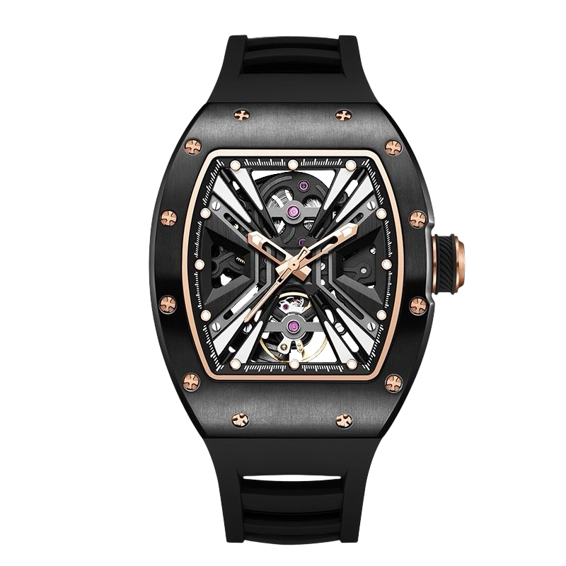 【BENTLEY 賓利】THE INTERSTELLAR 星際系列 BL-31 酒桶 機械 雙面鏤空 夜光 手錶