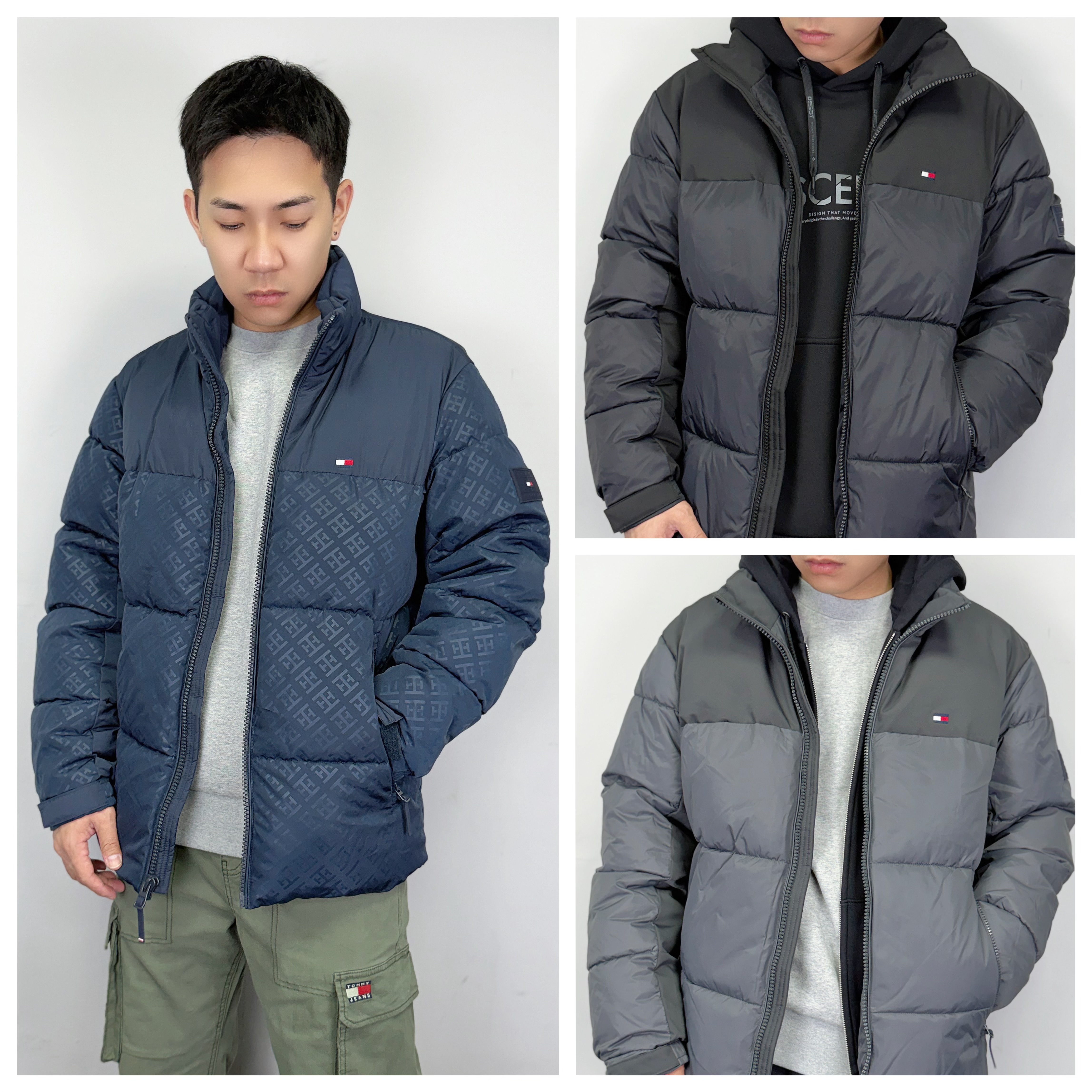 Tommy Hilfiger 異材質拼接 科技羽絨 厚外套 立領外套 羽絨外套