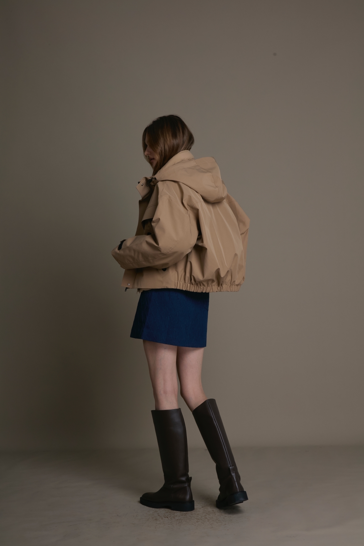 雙層可拆式羽絨 x 機能風衣混構外套