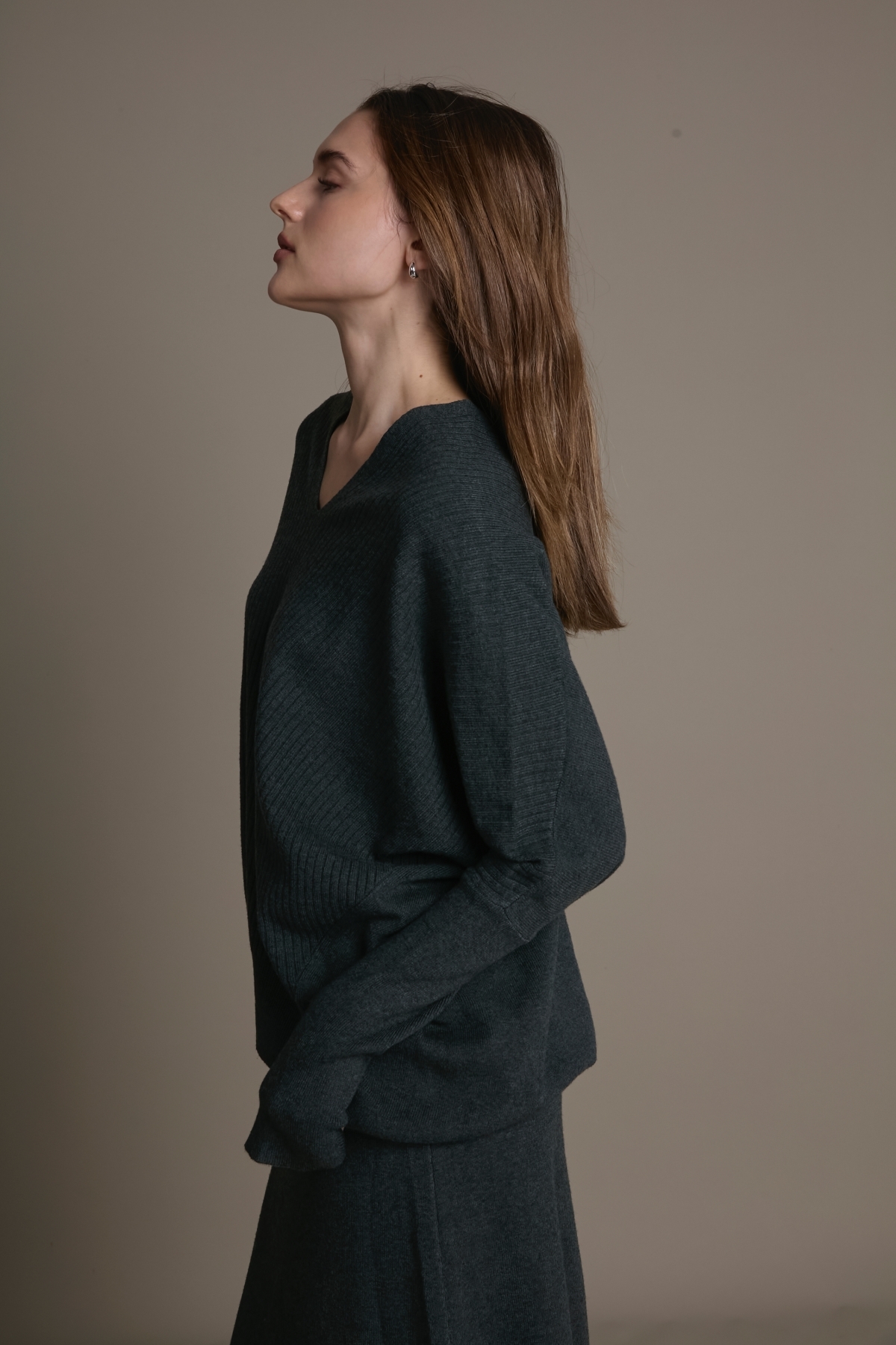 柔織飛袖針織兩件式套裝|兩色