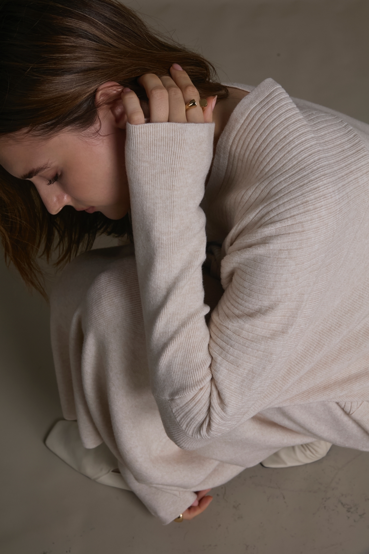 柔織飛袖針織兩件式套裝|兩色