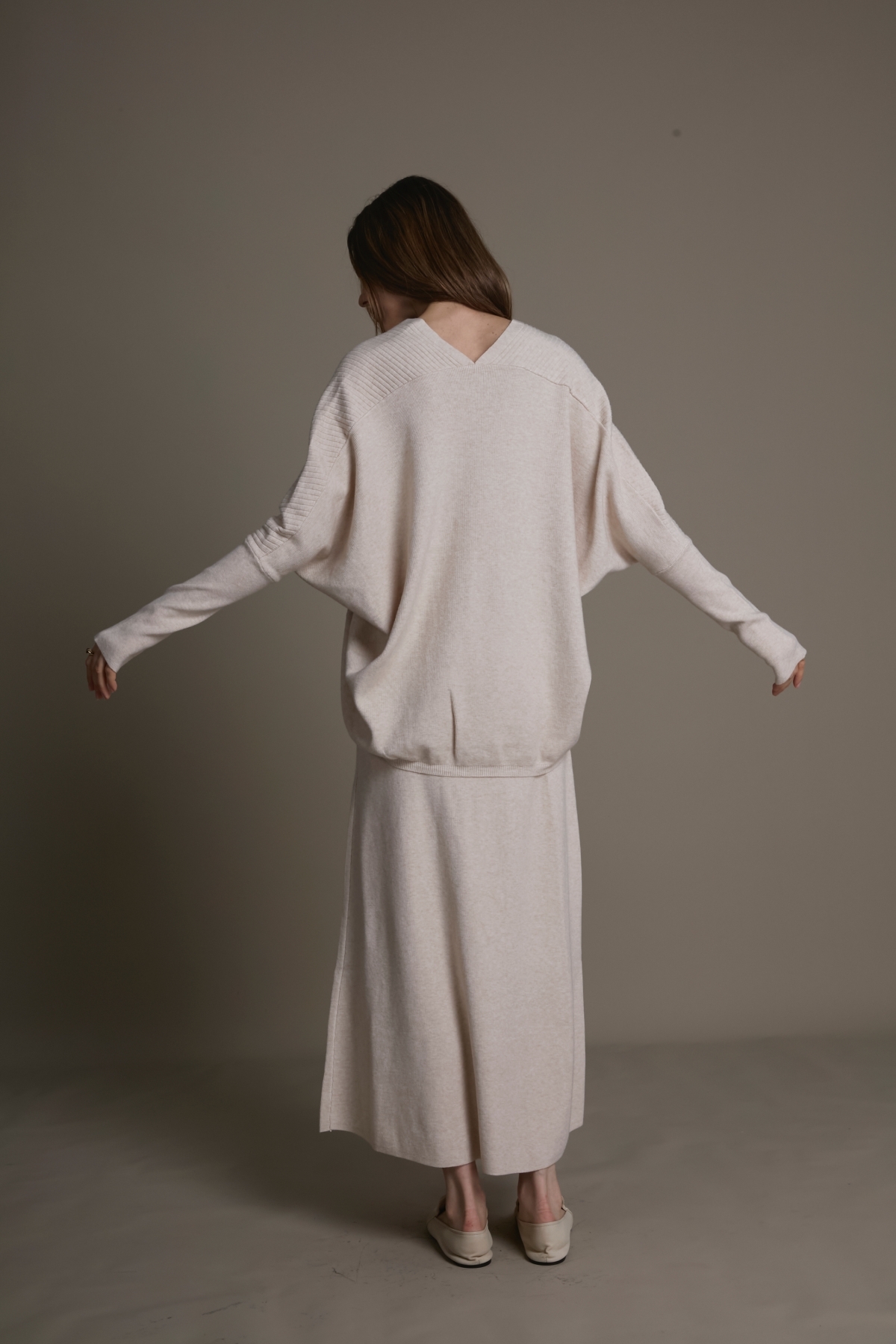 柔織飛袖針織兩件式套裝|兩色