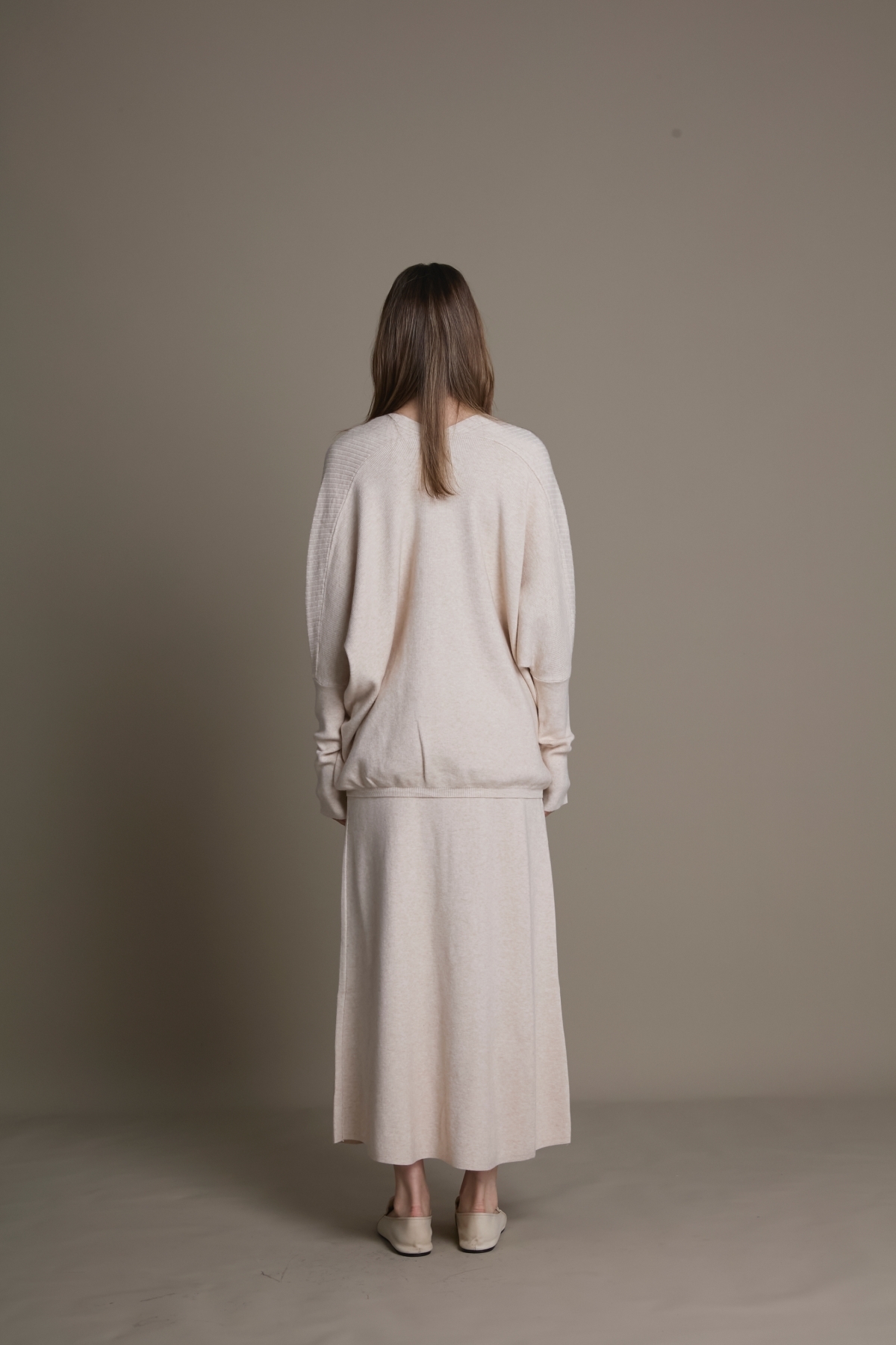 柔織飛袖針織兩件式套裝|兩色