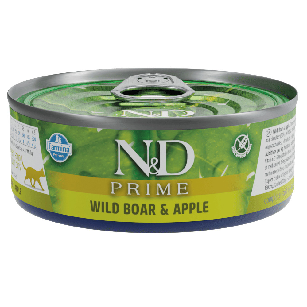 天然頂級無穀主食貓罐-野豬蘋果(70g)
