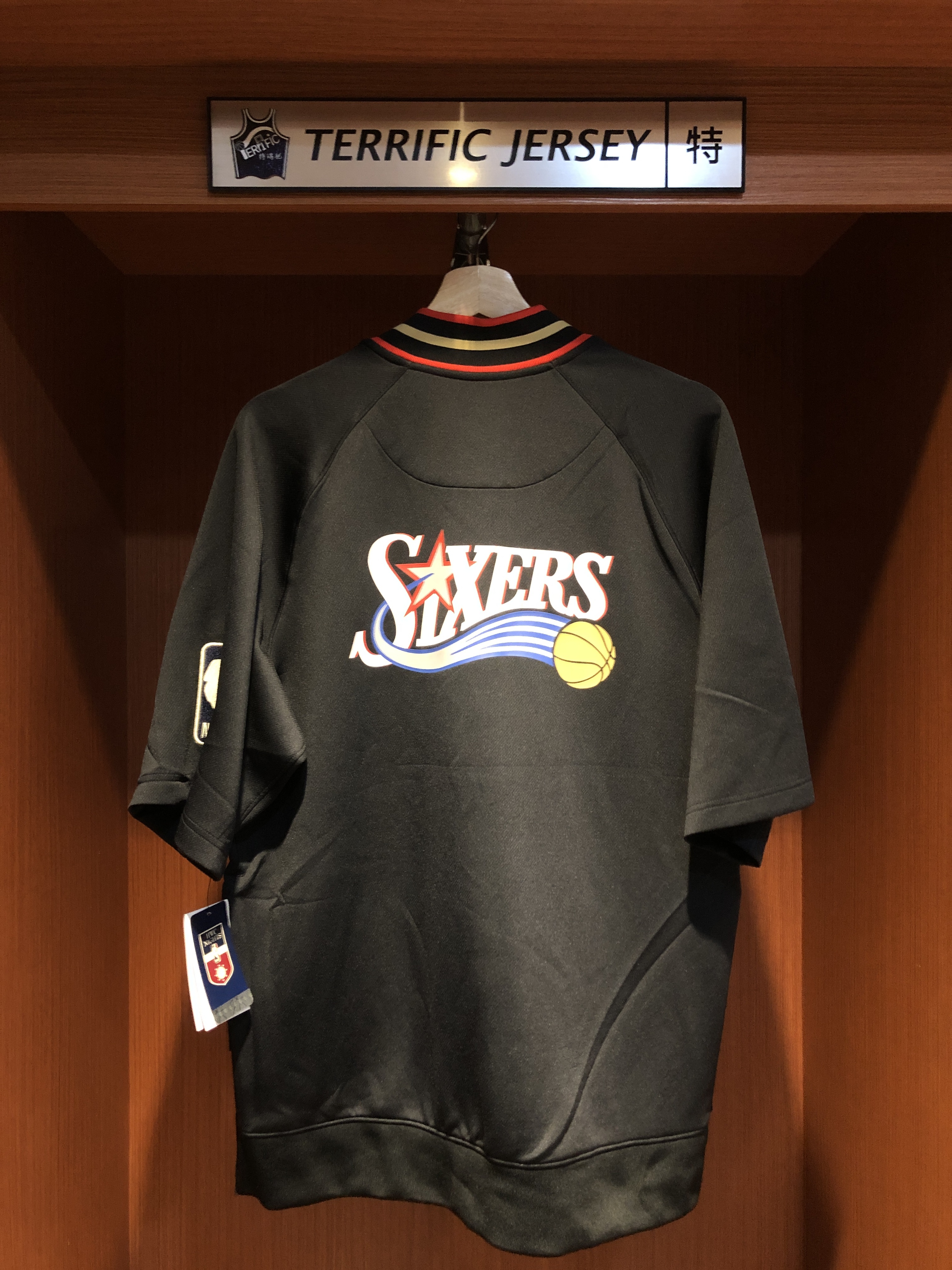 NBA外套 Philadelphia 76ers 費城七六人復古 黑流星 HWC Nike Authentic On-Court Game Jacket 熱身外套 球員實戰 全新