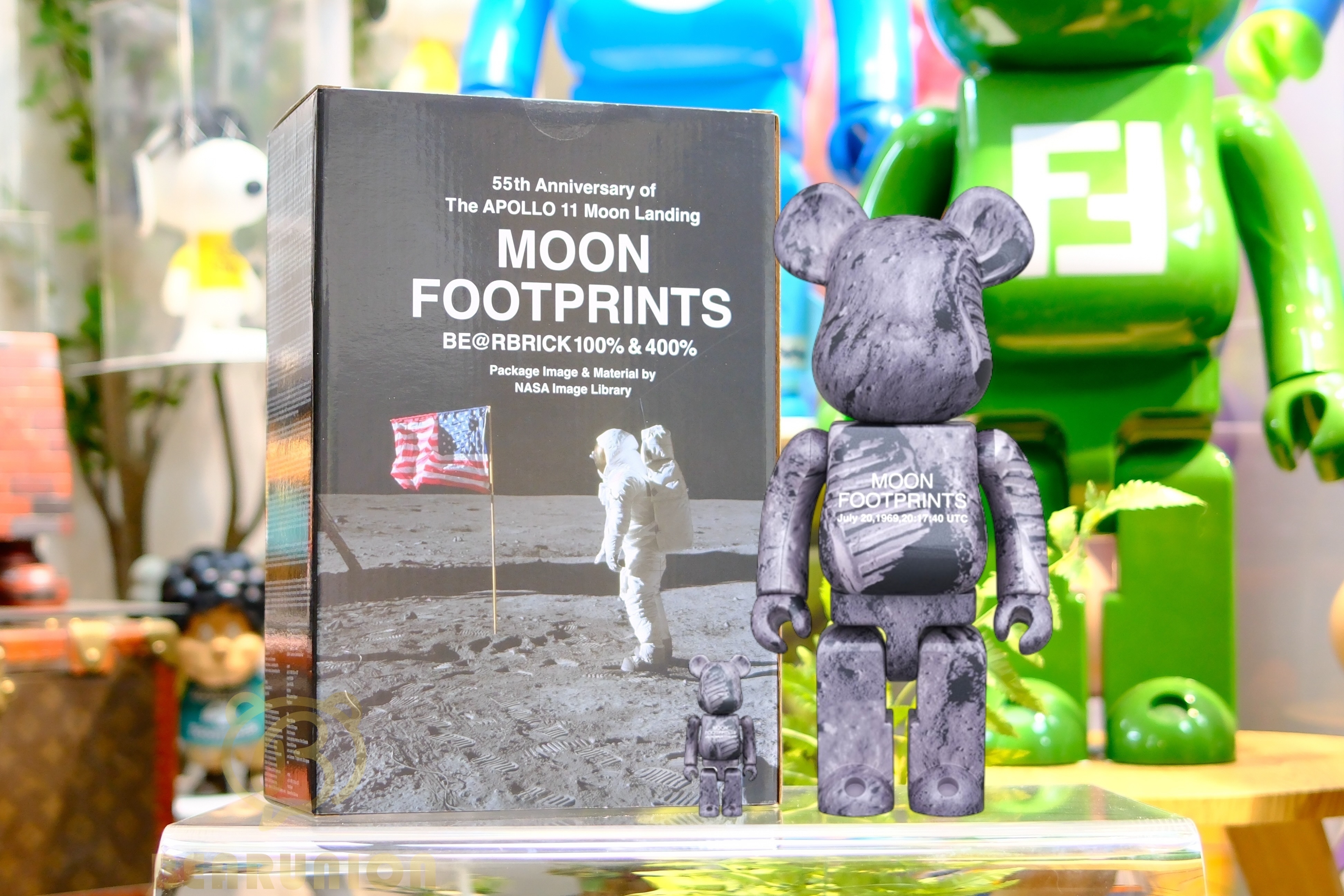 🥇現貨🥇Bearbrick 400% 100% MOON FOOTPRINTS