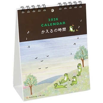 日本Greeting Life．かえるの時間 2026三角桌曆 C-1683-MK