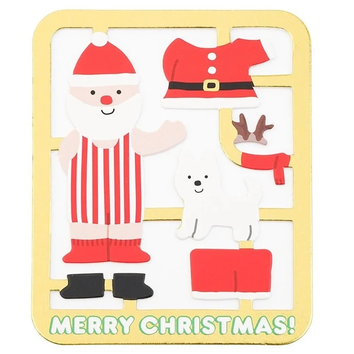 日本Greeting Life．聖誕老人模型片 造型聖誕卡片 KE-67