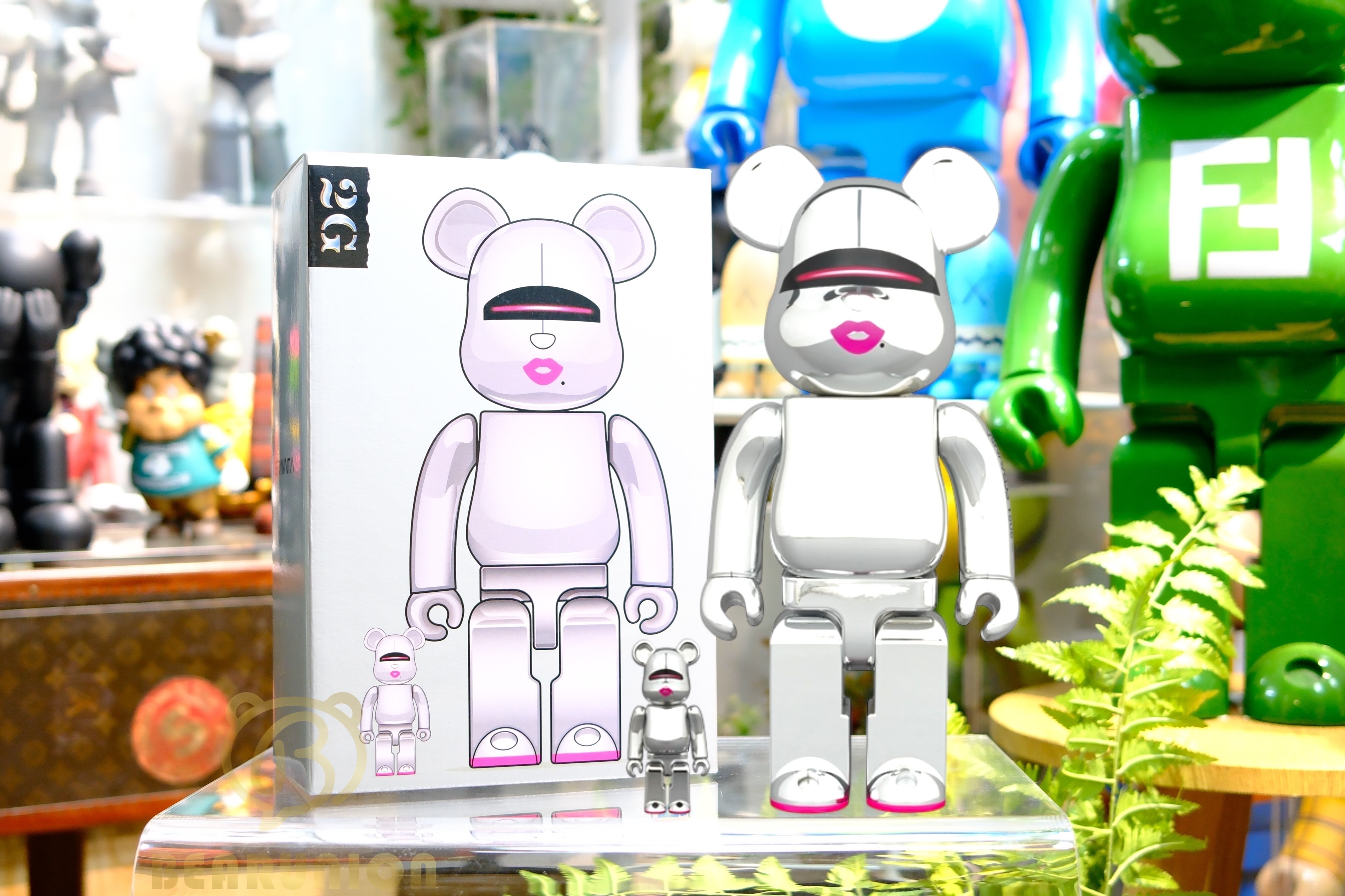 BE@RBRICK SORAYAMA 2G SILVER 100％ &400％ 🥇現貨🥇BE@RBRICK 400% 100% SORAYAMA × 2G SILVER Ver