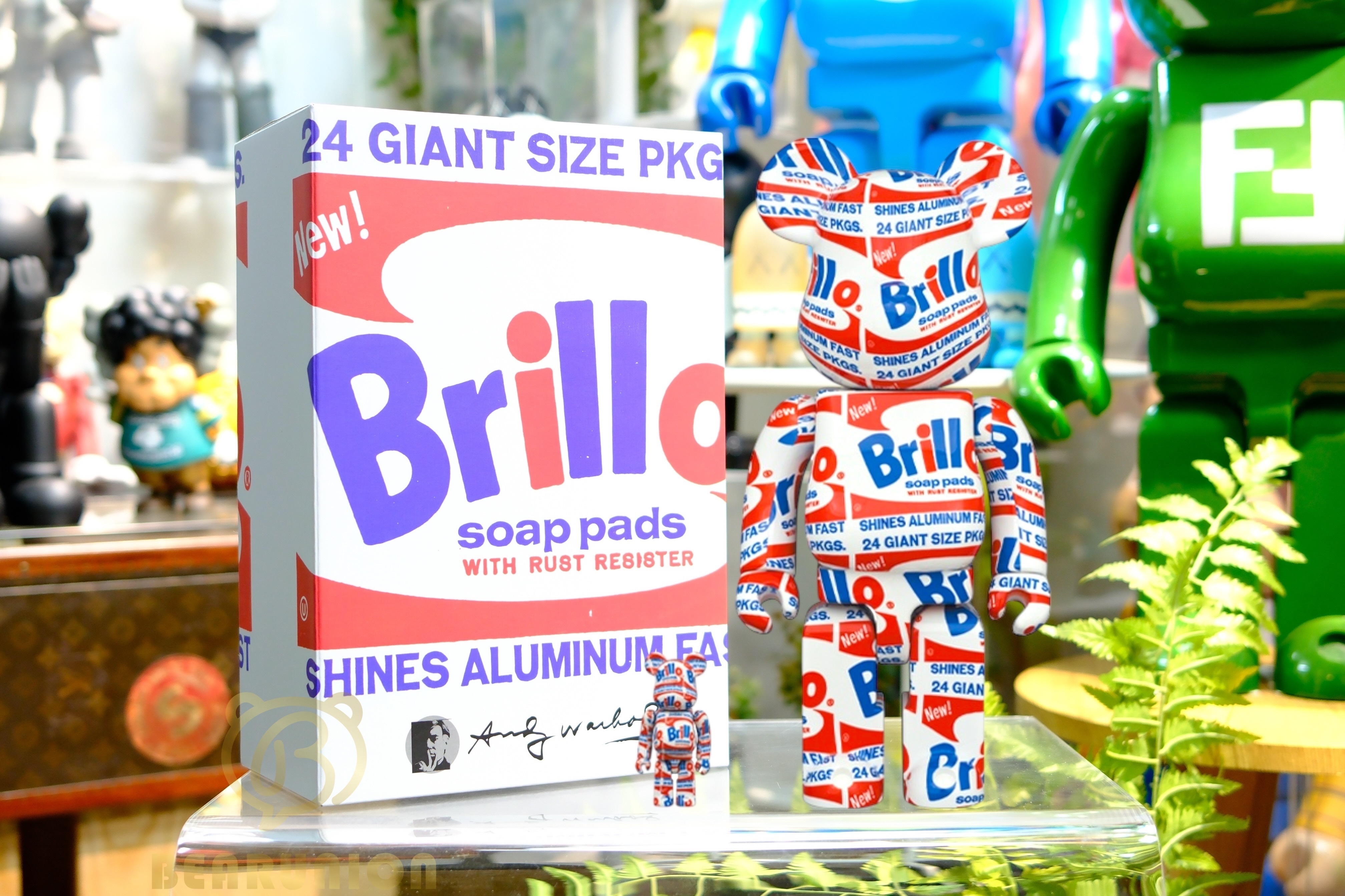 🥇現貨🥇BEARBRICK ANDY WARHOL "Brillo" 100％ & 400％