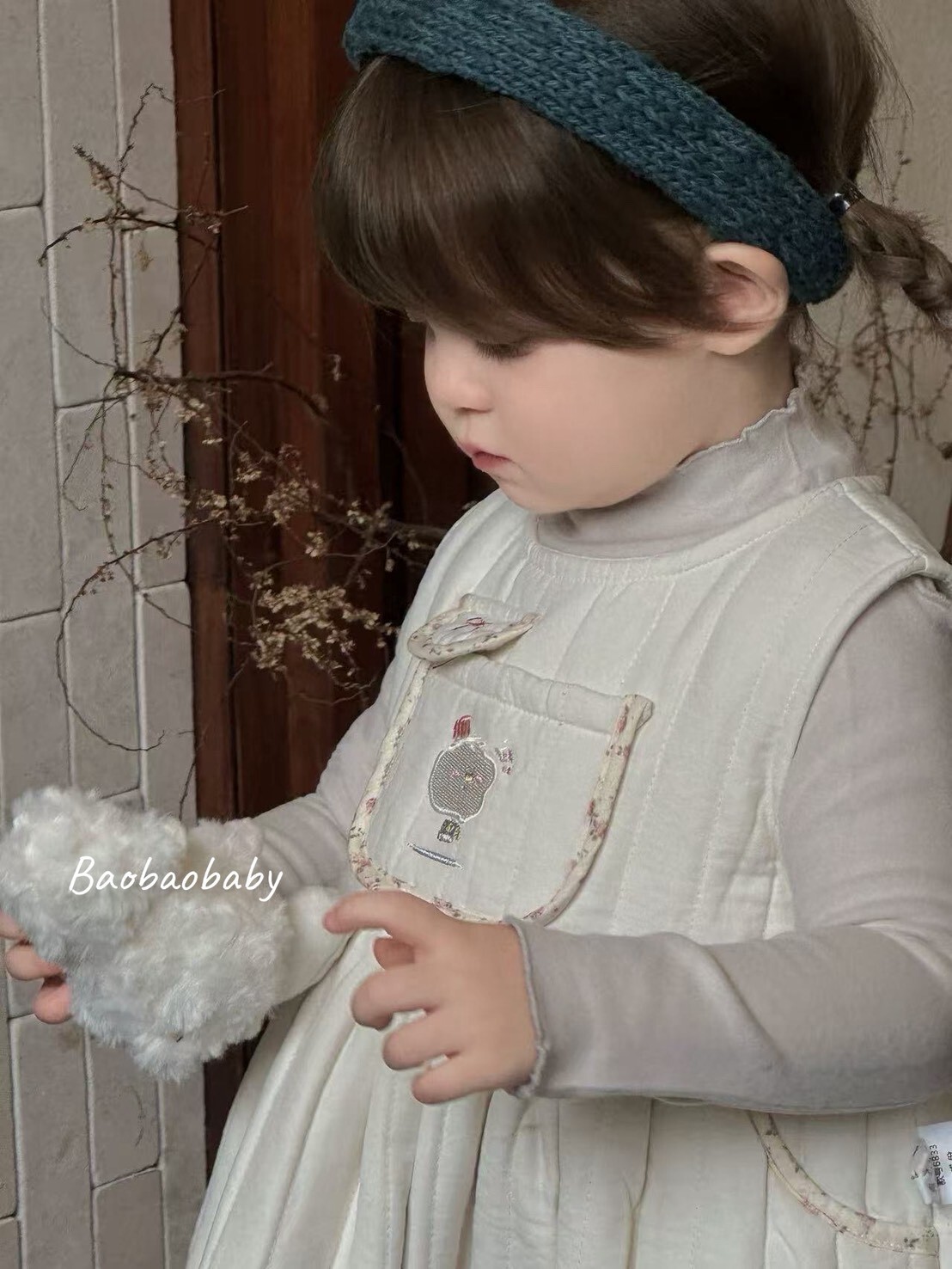 刺繡棉棉背心裙