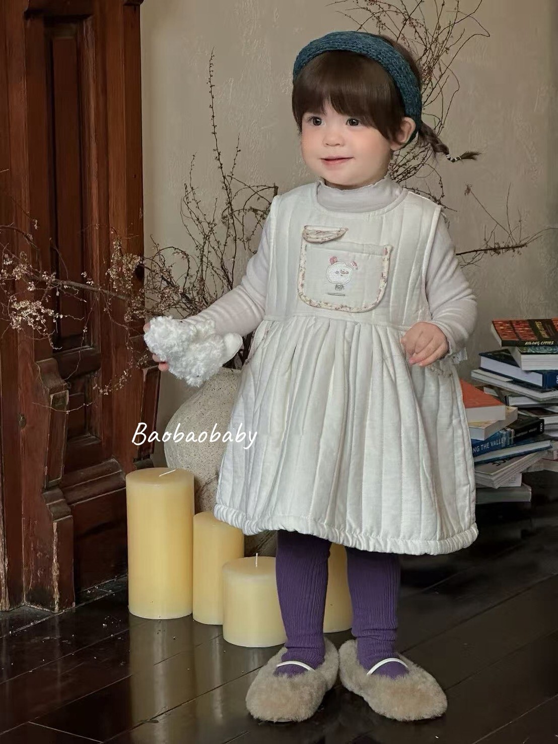 刺繡棉棉背心裙