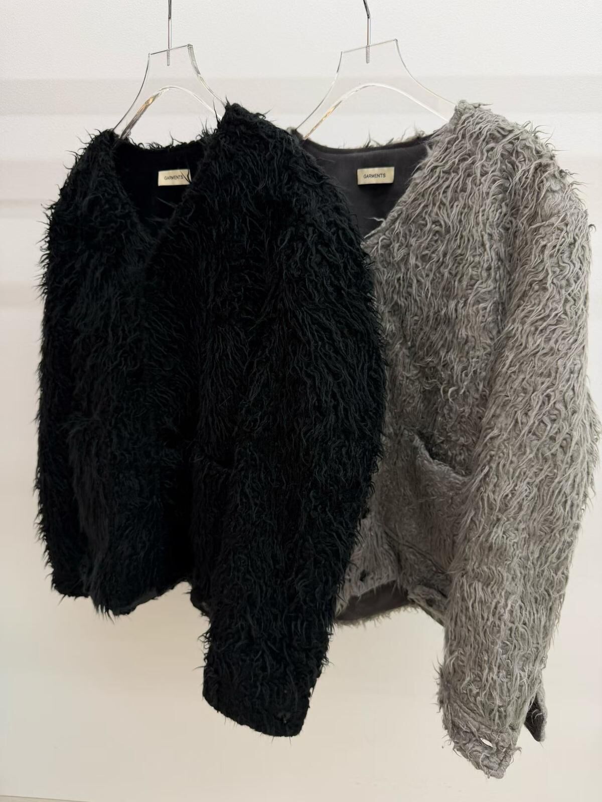 淨色毛毛開胸外套 GARMENTS-064JK