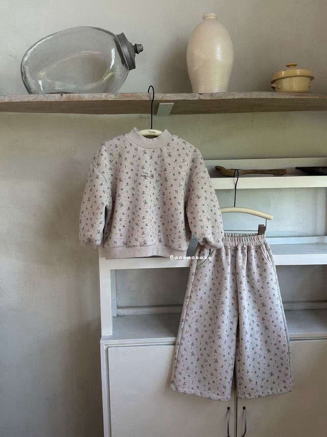 小碎花加絨套裝