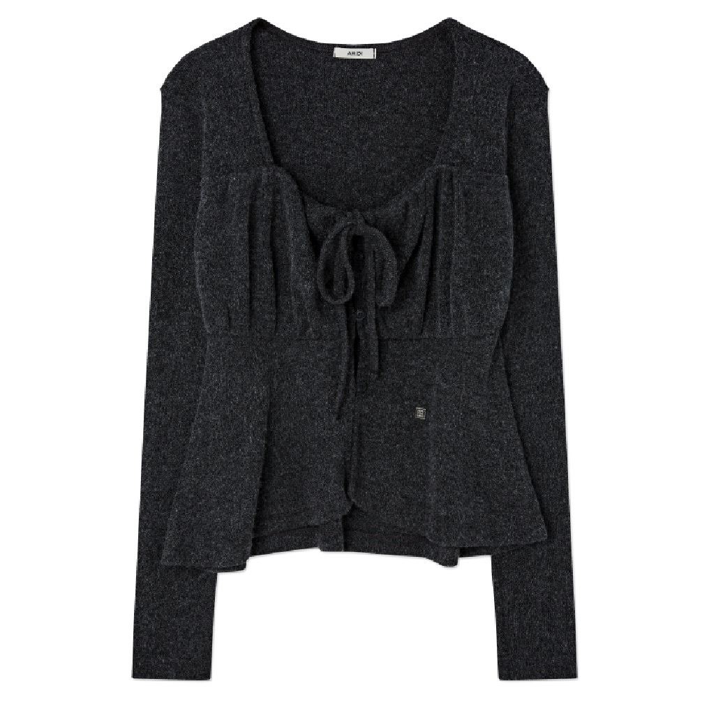 [AMIDI] SHIRRING KNIT CARDIGAN