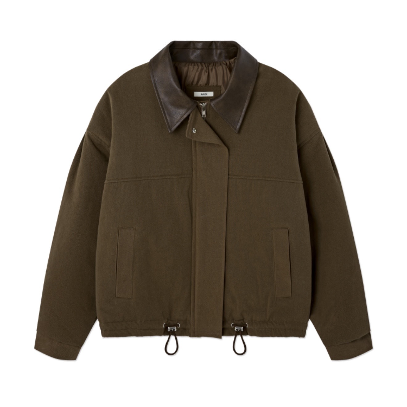 [AMIDI] LEATHER COLLAR WORK JACKET