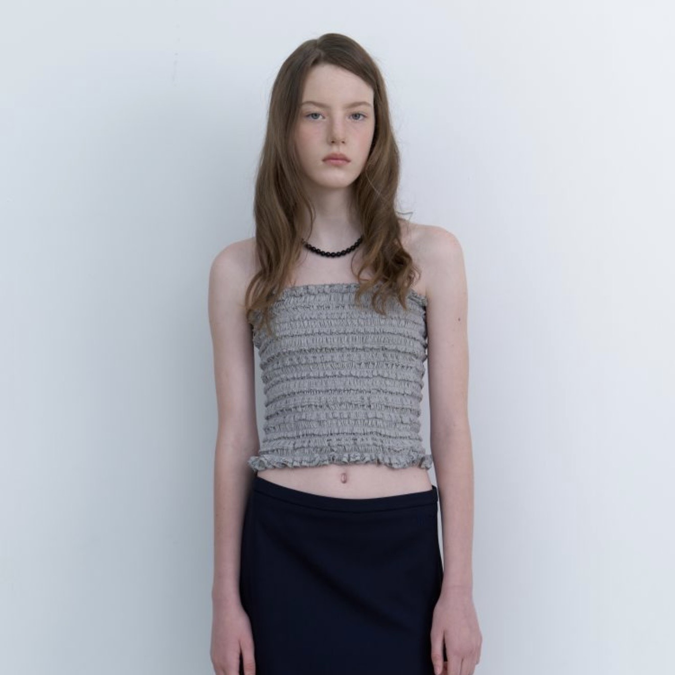 [AMIDI] RUFFLE TUBE TOP