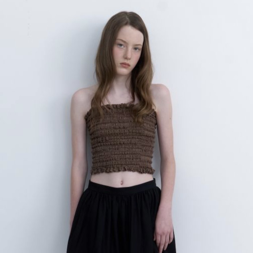 [AMIDI] RUFFLE TUBE TOP