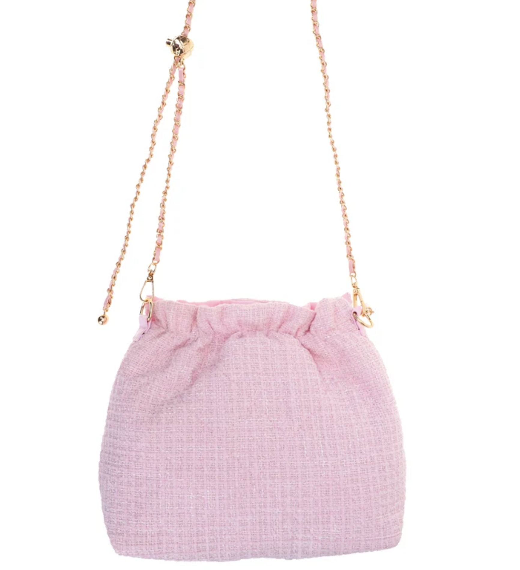 My Melody 淺粉色絨布金球水桶袋 9-8566-1