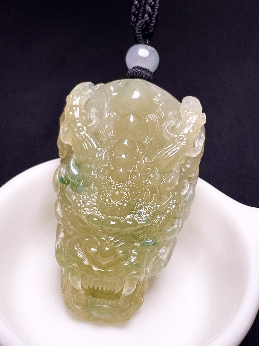 126433 翡翠龍頭吊墜