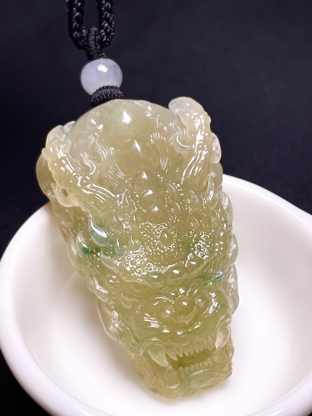 126433 翡翠龍頭吊墜