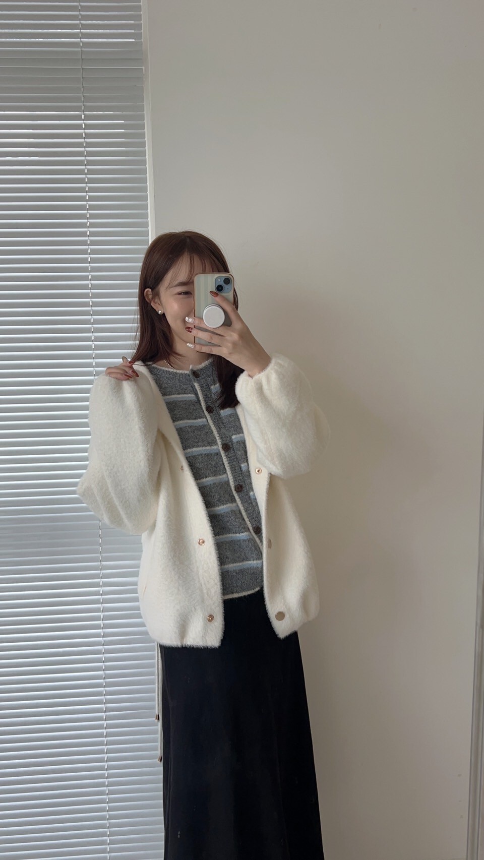 水貂毛連帽外套 3colors