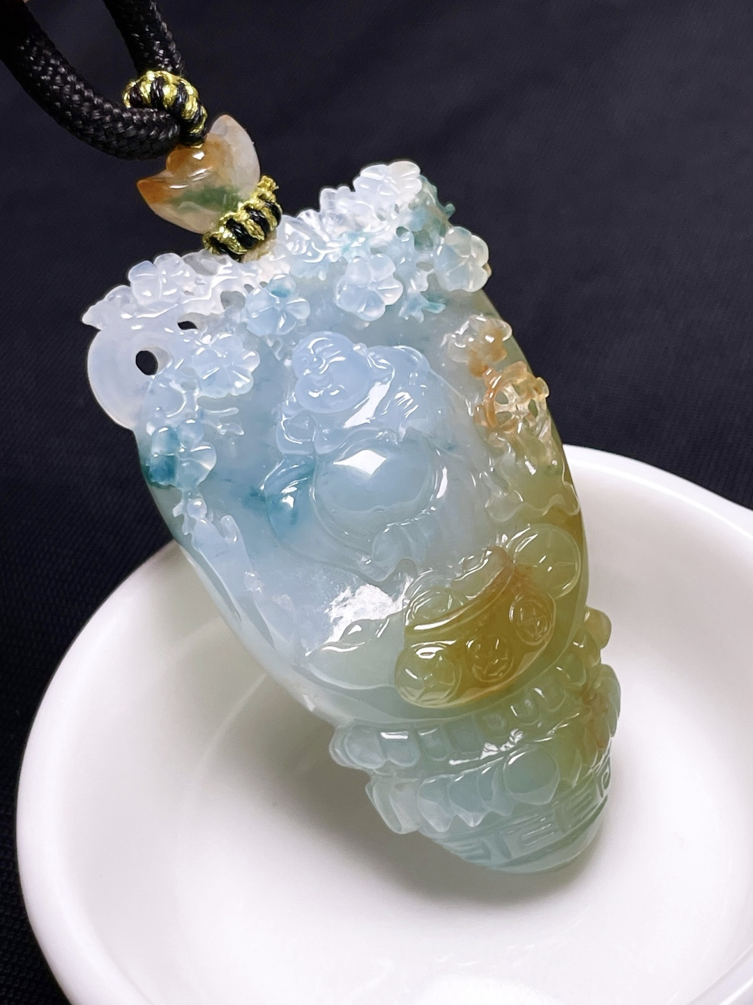 126434 翡翠彌勒佛吊墜