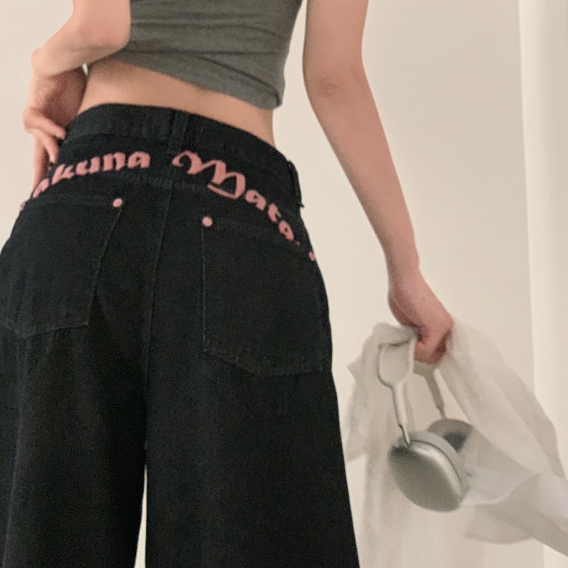 ❥現貨 甜酷粉系彎刀褲