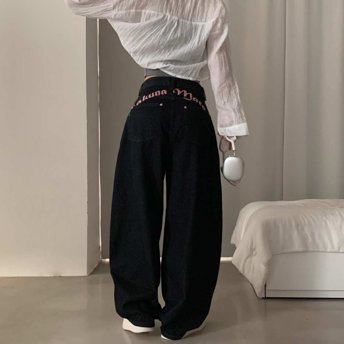 ❥現貨 甜酷粉系彎刀褲