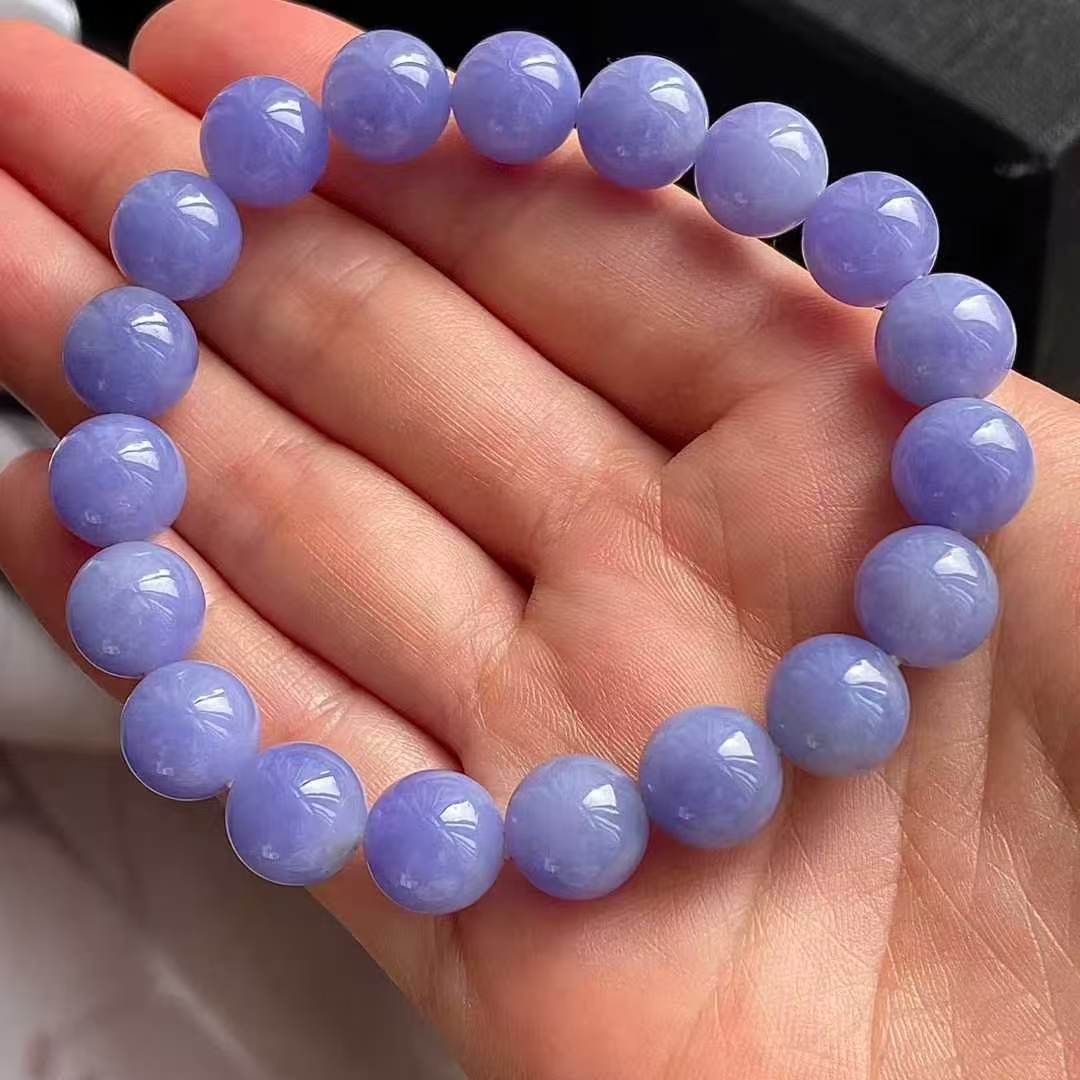 翡翠冰紫羅蘭手串 (10mm直徑),天然翡翠A玉, 緬甸玉, Jade, Jadeite
