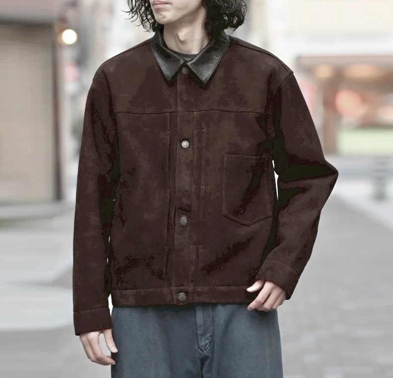 12/13 RELEASE: A.PRESSE VINTAGE SUEDE LEATHER 1ST TYPE JACKET (26SAP-01-07) - BROWN PRE ORDER ITEM (預訂中)