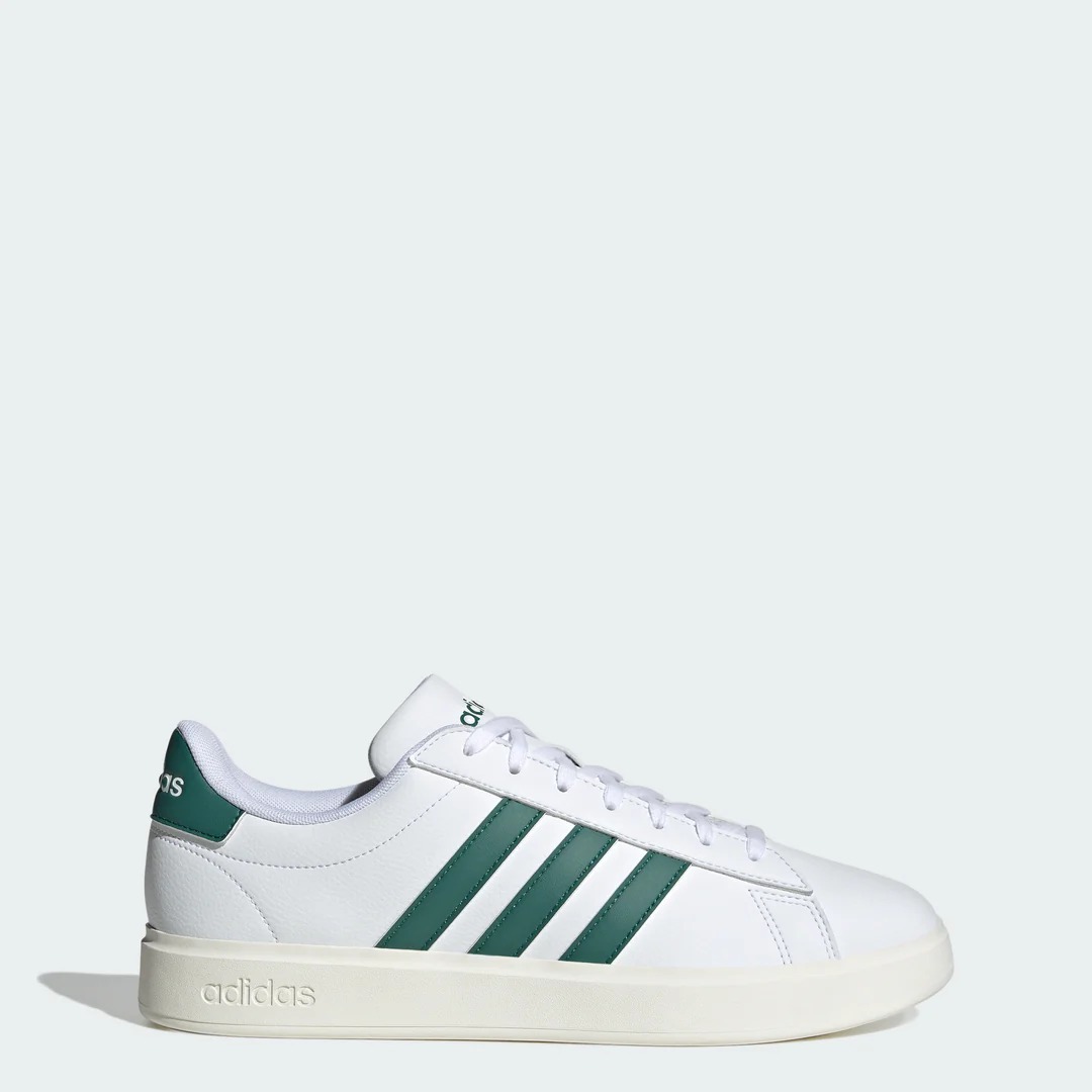 【直播】adidas LL121309 Grand Court 男裝運動鞋(白拼綠色)