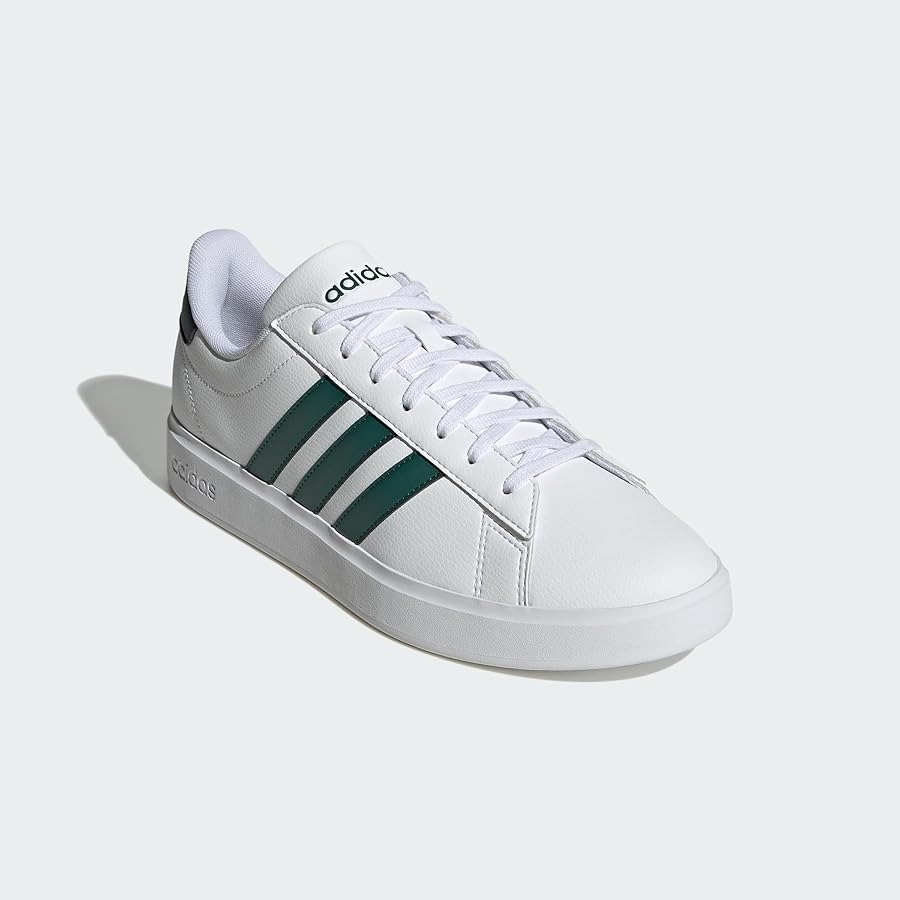 【直播】adidas LL121309 Grand Court 男裝運動鞋(白拼綠色)