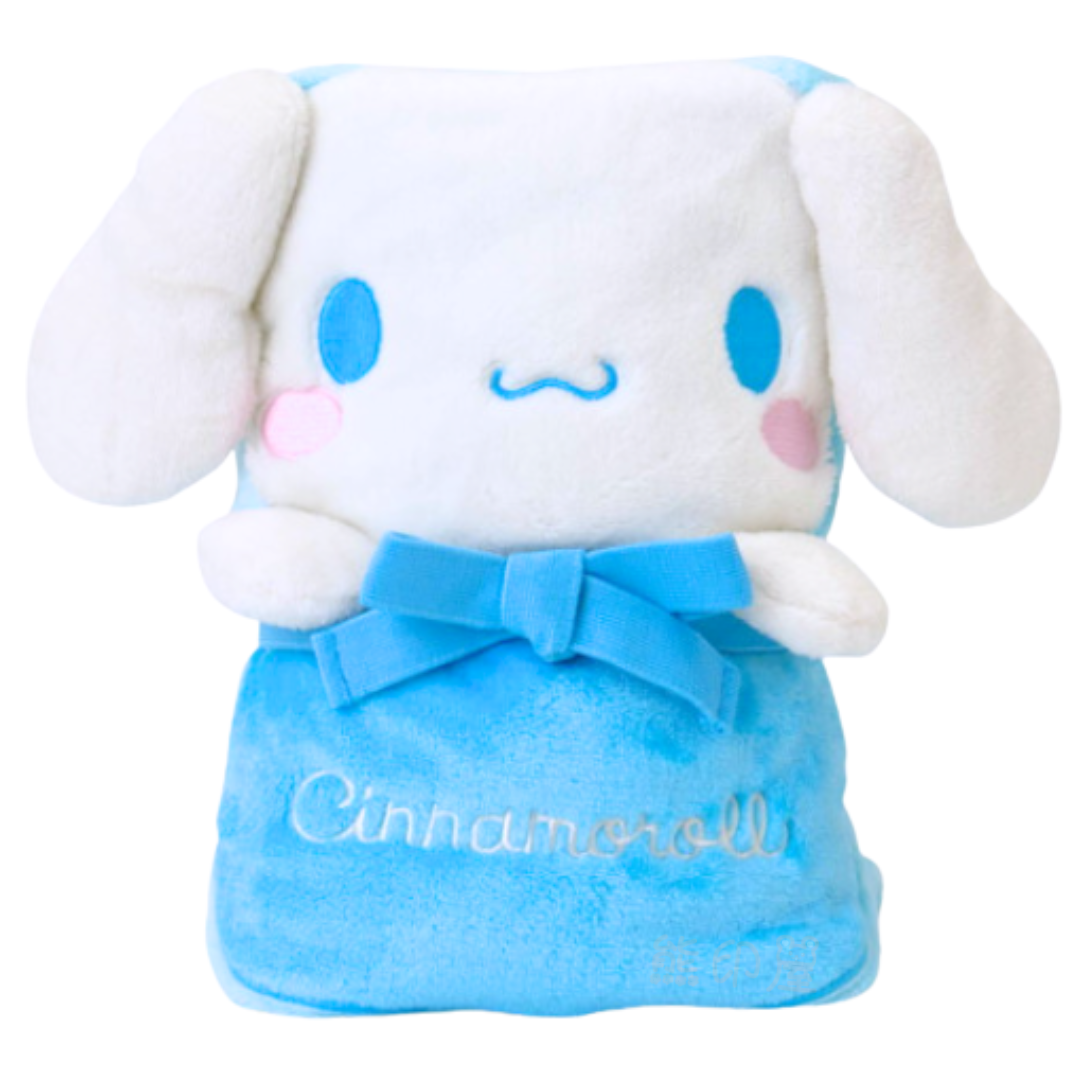 玉桂狗絲帶款 絨膝毯 披肩毛毯(可收納) (平行進口)