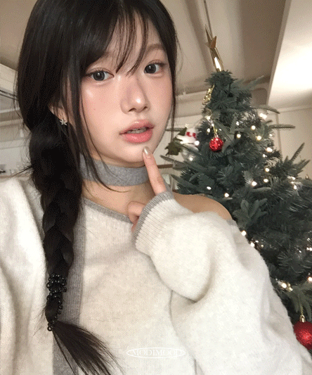 秋冬預訂｜撞色露肩針織上衣SET