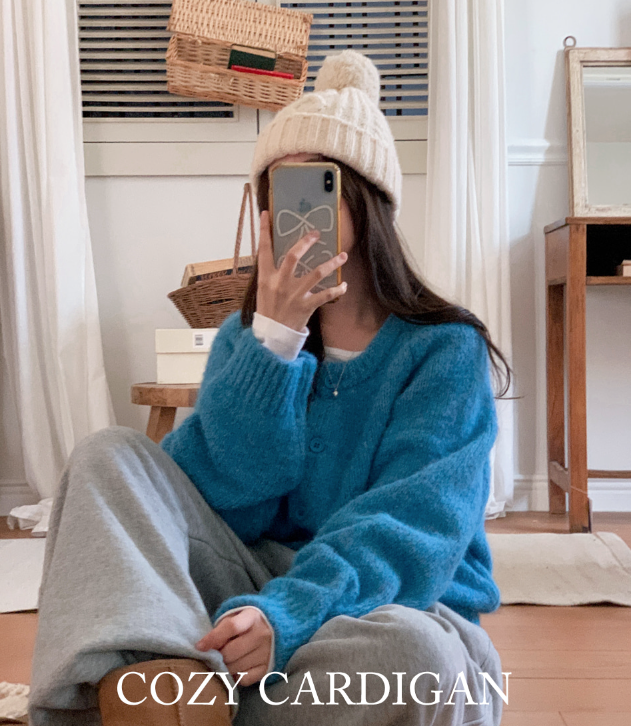 秋冬預訂｜舒適保暖🗯️ 加厚羊毛寬鬆針織開襟衫