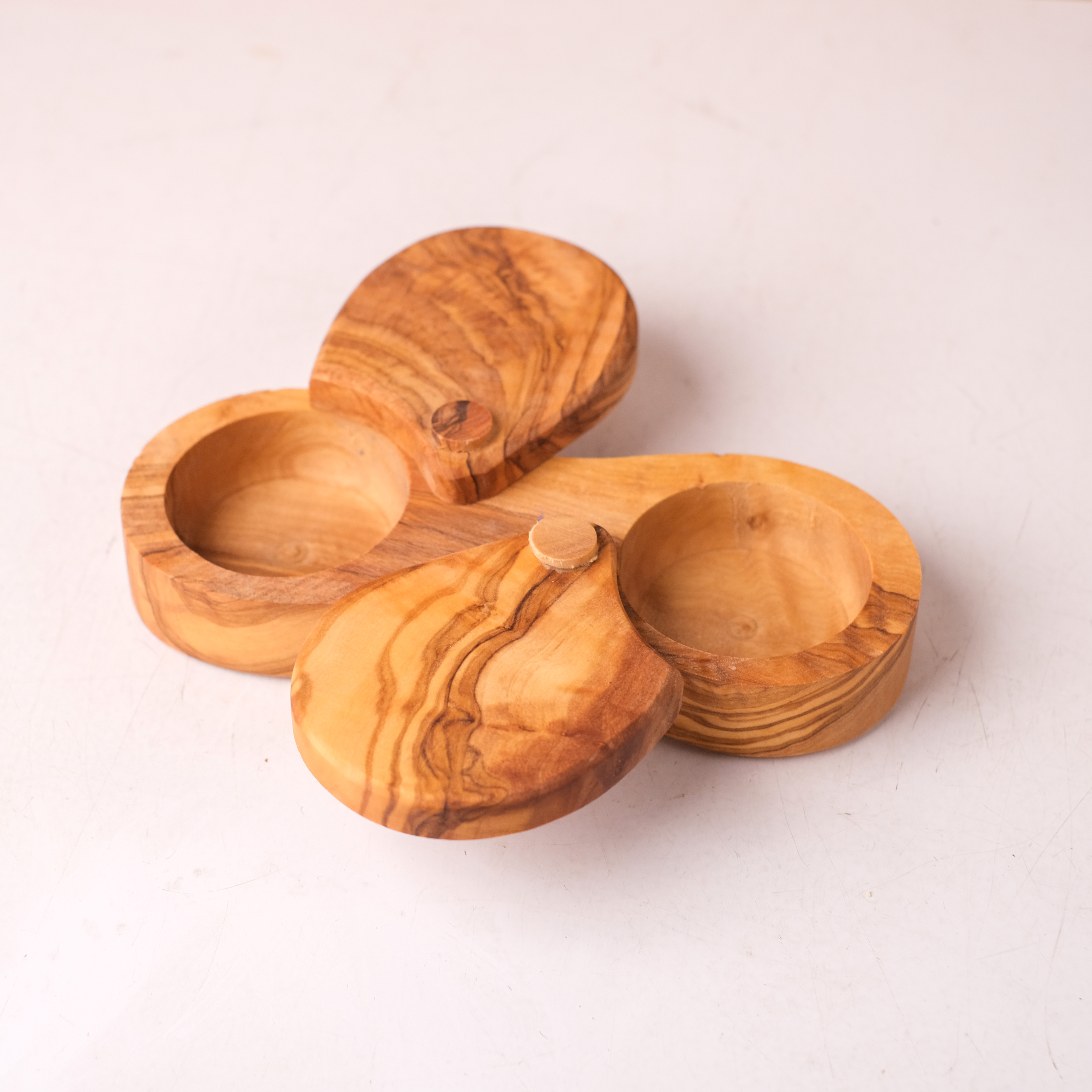 Olive Wood｜橄欖原木 - 旋轉香料罐｜Tunisia