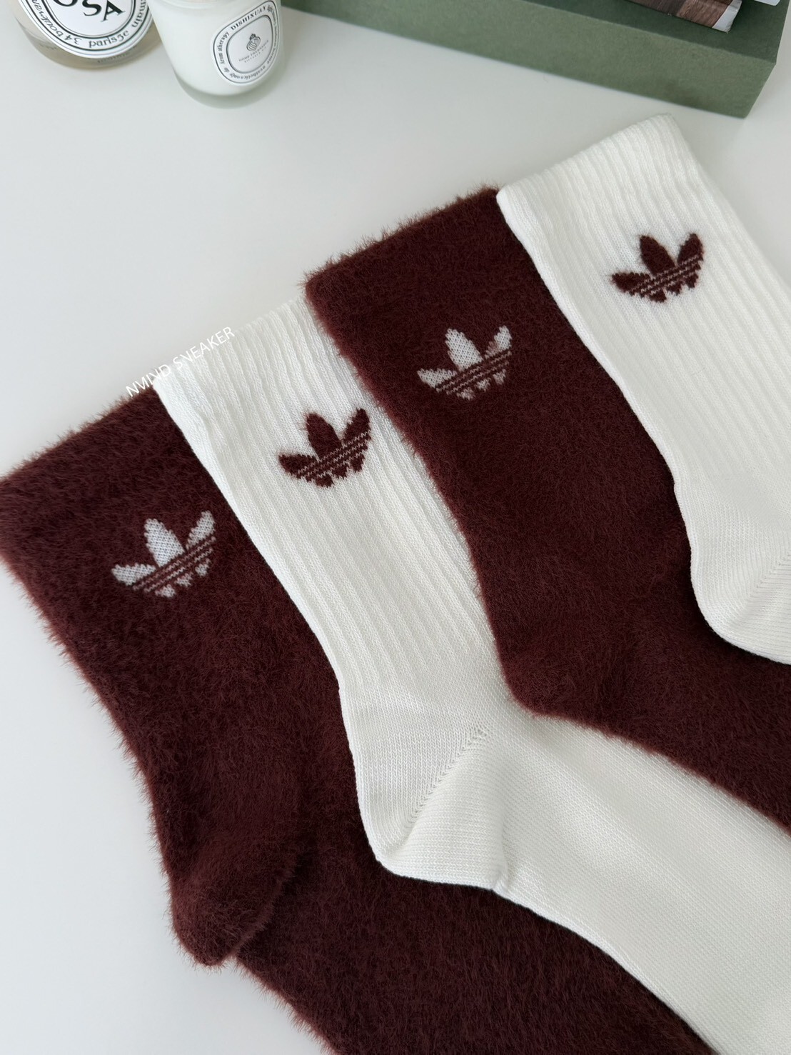 <拍照樣品> Adidas originals FLUFFY 毛毛襪 兩入組