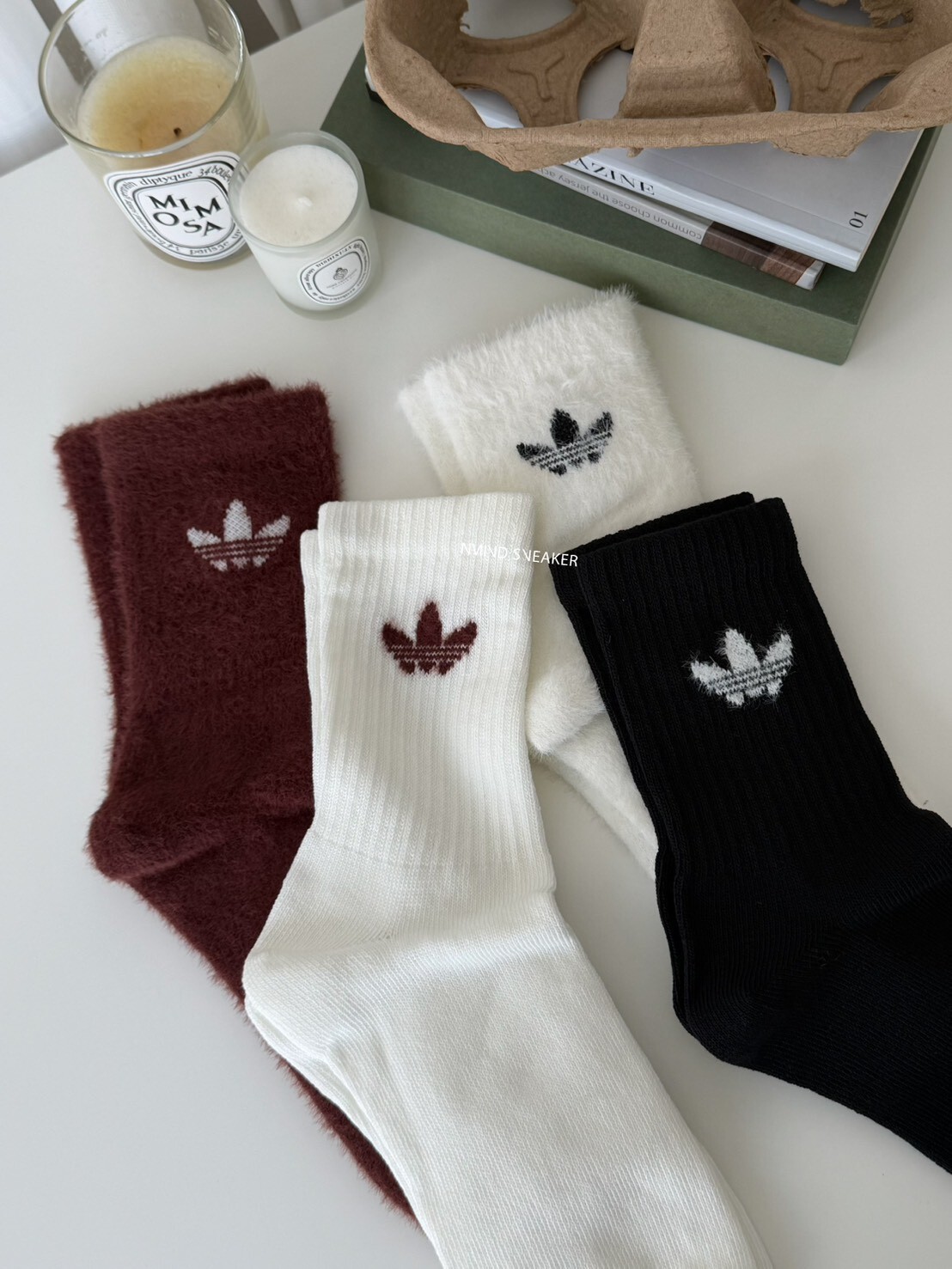 <快速出貨> Adidas originals FLUFFY 毛毛襪 兩入組