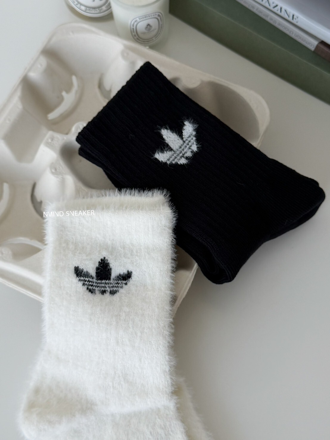 <快速出貨> Adidas originals FLUFFY 毛毛襪 兩入組